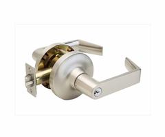 Commercial Non-Handed Grade 1 Security Keyed Entry With Push Button Lever In Satin Stainless