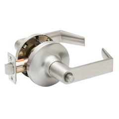 Commercial Non-Handed Grade 1 Security Push Button Privacy Lever In Satin Stainless