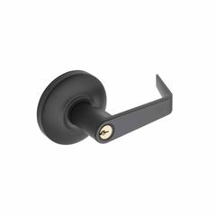 Commercial Non-Handed Keyed Entry Exterior Trim For Panic Exit Device Lever In Oil Rubbed Bronze