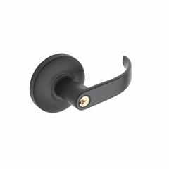 Commercial Non-Handed Keyed Entry Exterior Trim For Panic Exit Device Lever In Oil Rubbed Bronze