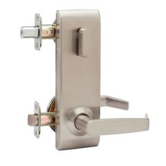 Commercial Non-Handed One Point Locking Interconnected Lock Lever In Satin Stainless