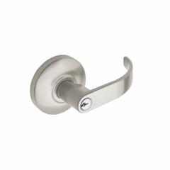 Commercial Non-Handed Storeroom Exterior Trim For Panic Exit Device Lever In Satin Stainless