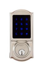 Heritage Series Z-Wave Electronic Deadbolt In Satin Stainless