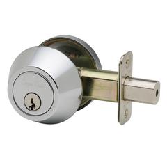Single Cylinder Deadbolt In Polished Stainless